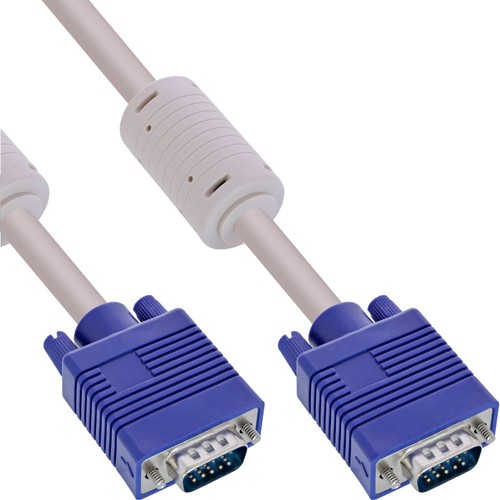 Inline vga kabel 15pol - 15pol, hd