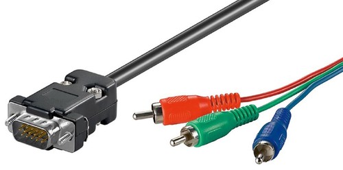 Vga 15pol auf - 3fach, cinch